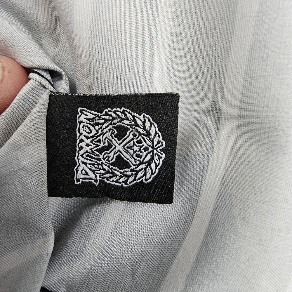 Dixxon Flannel Fast Lane Men's Medium Black White Striped Button Up Shirt - Picture 7 of 10
